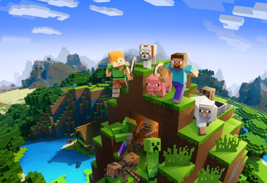 Minecraft is a great game title for kids on PS4
